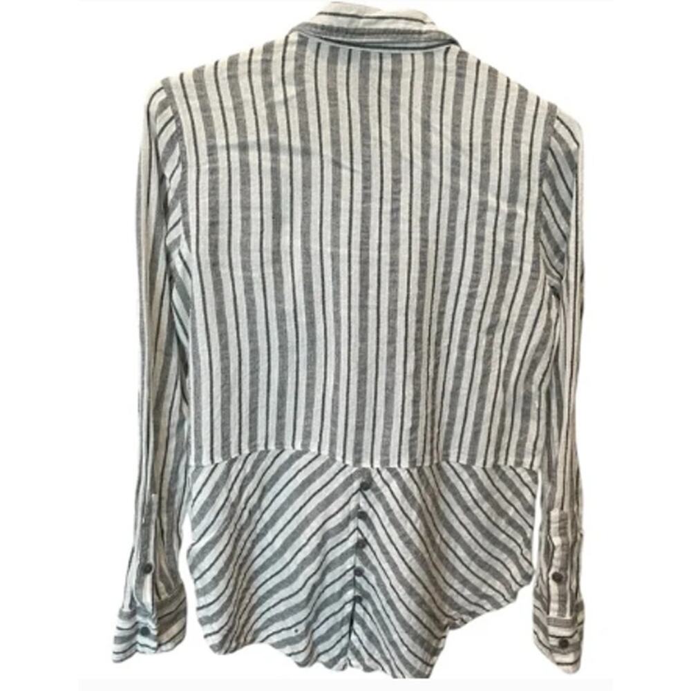 ✨ 3-PC BUNDLE Lucky Brand Small Tops Boho Linen Cotton Floral Striped EUC 🌿 - Picture 5 of 8